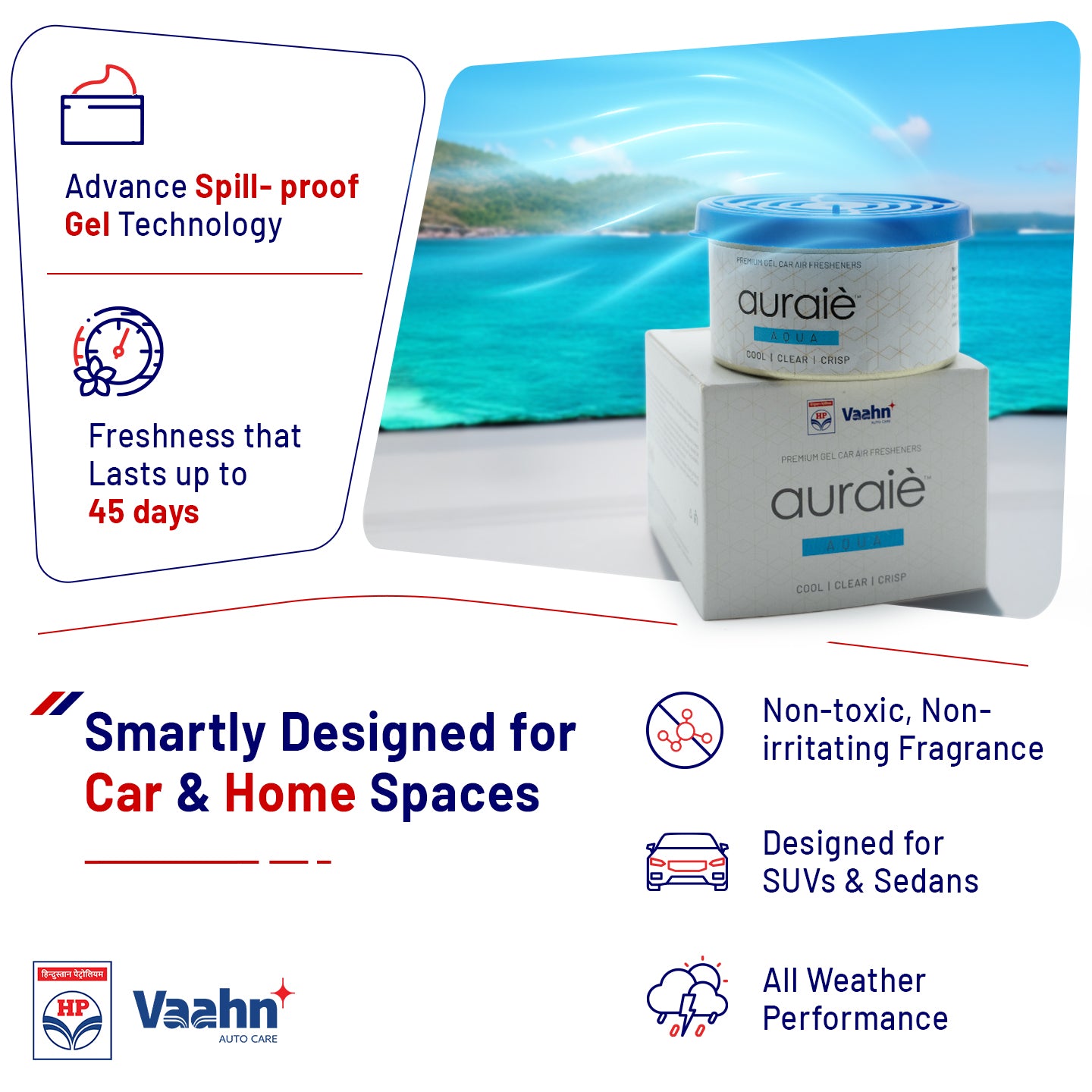 HP Vaahn Gel Air Freshener — Aqua 80 g