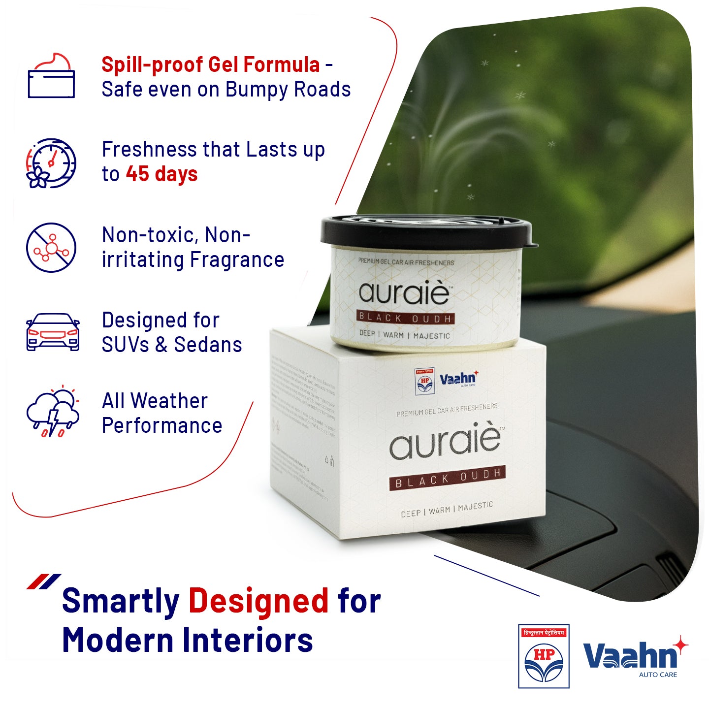 HP Vaahn Gel Air Freshener — Black Oudh 80 g