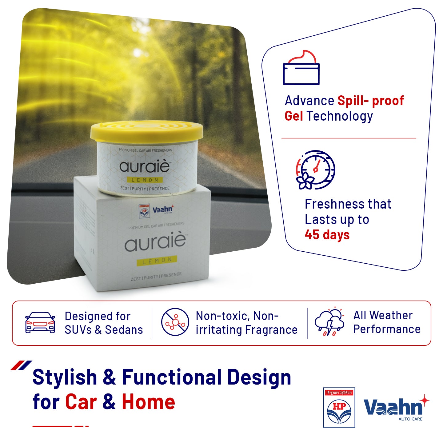 HP Vaahn Gel Air Freshener — Lemon 80 g