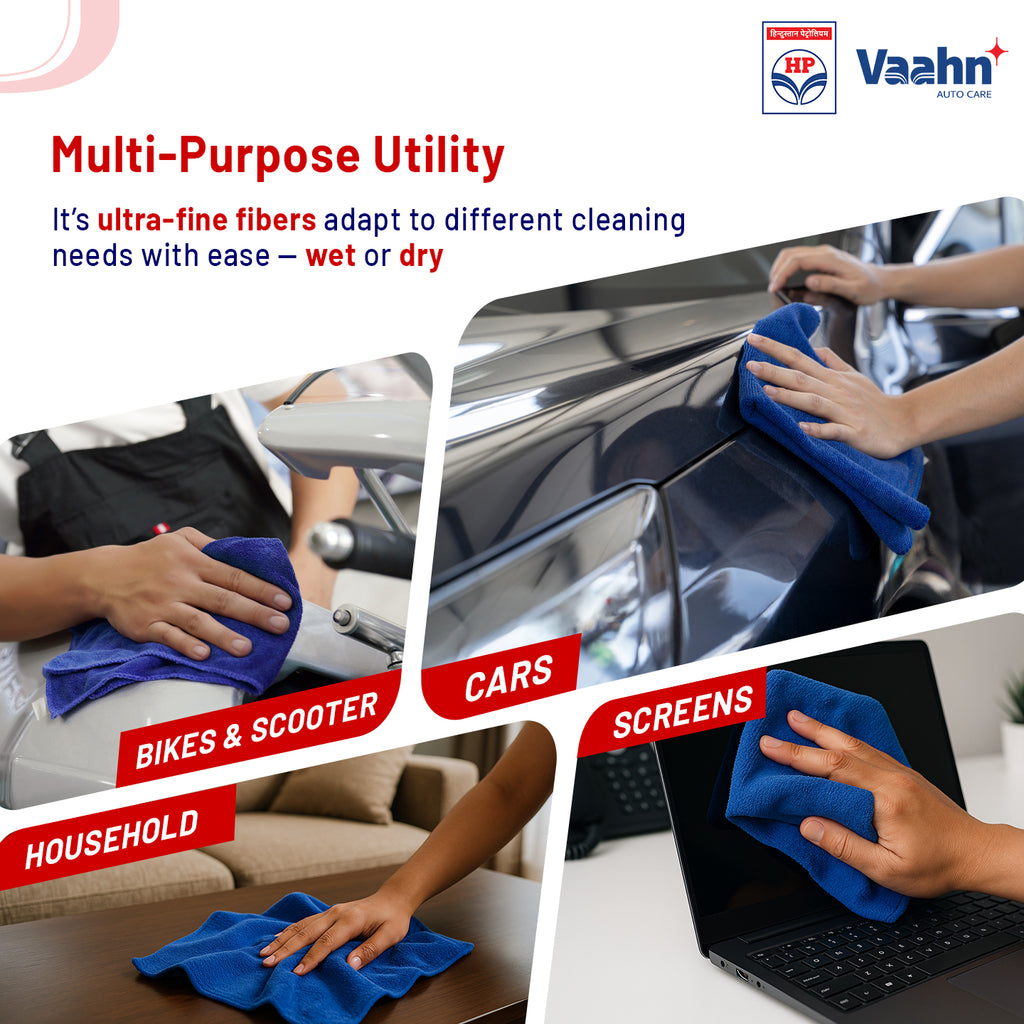 HP Vaahn Microfiber Cloth 40×40 (500 GSM Double Sided) Single