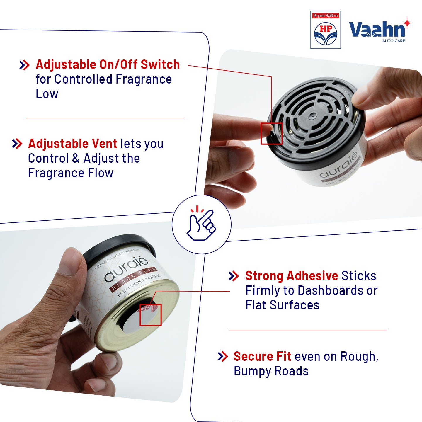 HP Vaahn Gel Air Freshener — Black Oudh 80 g